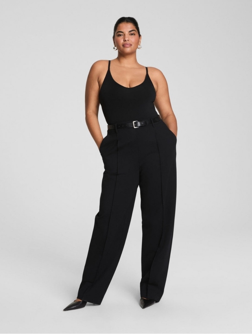 Spanx Ponte Barrel Leg Pant Black Size Small High Rise Tummy Control #21171R
